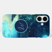 Dreamy Beach Starry Night Sky Monogram Case-Mate iPhone Hülle (Rückseite (Horizontal))