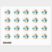 Dreamy Beach Wedding Couples Sticker (Blatt)
