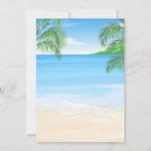 Dreamy Beach Wedding Einladung (Rückseite)