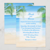 Dreamy Beach Wedding Einladung (Vorne/Hinten)