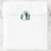 Dreamy Beach Wedding Sticker (Tasche)