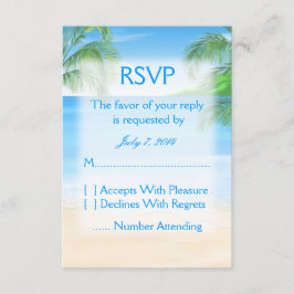 Dreamy Beach Wedding UAWG RSVP Karte