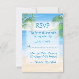Dreamy Beach Wedding UAWG RSVP Karte