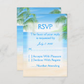 Dreamy Beach Wedding UAWG RSVP Karte (Vorne/Hinten)