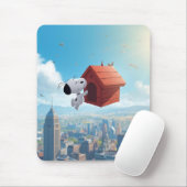 Dreamy Beagle Floating City Comic Illustration Mousepad (Mit Mouse)