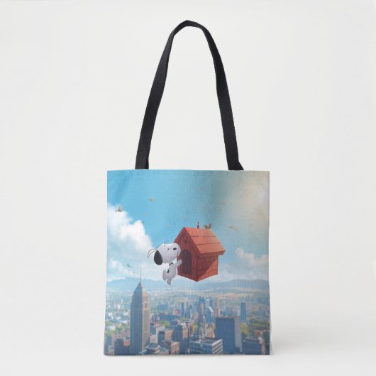 Dreamy Beagle Floating City Comic Illustration Tasche (Vorderseite)