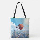 Dreamy Beagle Floating City Comic Illustration Tasche (Rückseite)