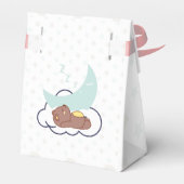 Dreamy Bear on Cloud Baby Shower Vielen Dank Geschenkschachtel (Rückseite)