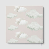 Dreamy Beige Clouds Himmel Gesendete Gender-Offenb Gästebuch (Rückseite)