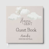 Dreamy Beige Clouds Himmel Gesendete Gender-Offenb Gästebuch (Vorderseite)