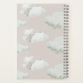 Dreamy Beige Heaven Sent Gender Reveal Gästebuch Notizblock (Rückseite)