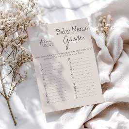 Dreamy Beige Heaven Sent Gender Reveal Name Game