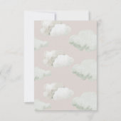 Dreamy Beige neutrale Himmelsmeldung über Geschlec Dankeskarte (Rückseite)