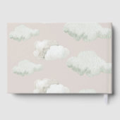 Dreamy Beige neutrale Himmelsmeldung über Geschlec Gästebuch (Rückseite)