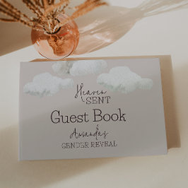 Dreamy Beige neutrale Himmelsmeldung über Geschlec Gästebuch