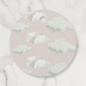 Dreamy Beige neutrale Himmelsmeldung über Geschlec Geschenkanhänger (Rückseite)