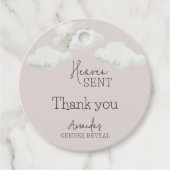 Dreamy Beige neutrale Himmelsmeldung über Geschlec Geschenkanhänger (Vorderseite)