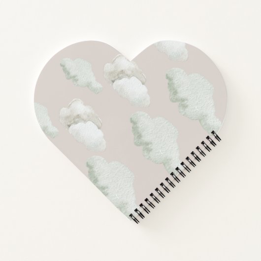 Dreamy Beige neutrale Himmelsmeldung über Geschlec Notizblock (Rückseite)