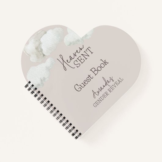 Dreamy Beige neutrale Himmelsmeldung über Geschlec Notizblock (Vorderseite)