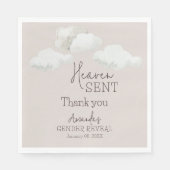 Dreamy Beige neutrale Himmelsmeldung über Geschlec Serviette (Vorderseite)