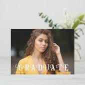 Dreamy Black Foto Abschluss Ankündigung (Stehend Vorderseite)