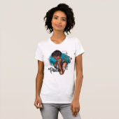 Dreamy Black Pisces Diva mit ätherischer Charm T-Shirt (Vorne ganz)