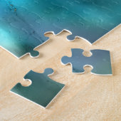 Dreamy Blue Aquamarin und Gold Puzzle (Seite)