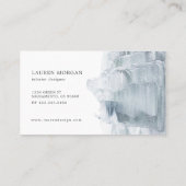 Dreamy Blue Aquarellstrich Business Card Visitenkarte (Rückseite)