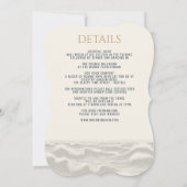 Dreamy Blue Beach mit Details zum Hochzeitsempfang Einladung (Rückseite)