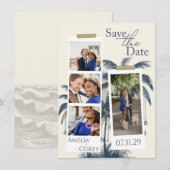 Dreamy Blue Beach Save The Date (Vorne/Hinten)