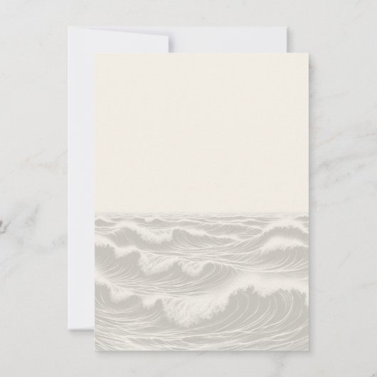 Dreamy Blue Beach Save The Date (Rückseite)