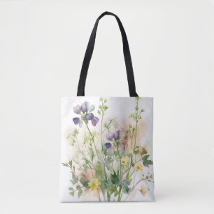 Dreamy Blue Blossoms Tote Bag Touch der Romantik Tasche