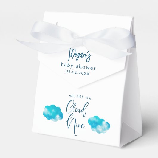Dreamy Blue Cloud Nine Boy Baby Shower Geschenkschachtel (Vorderseite)