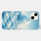 Dreamy Blue Clouds Phone Case - Surreal Sky Grid  (Rückseite (Horizontal))