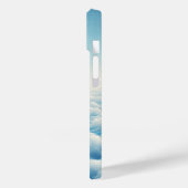 Dreamy Blue Clouds Phone Case - Surreal Sky Grid  (Rückseite / Links)