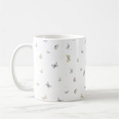 Dreamy Blue & Cream Butterfells Print Kaffeetasse (Links)