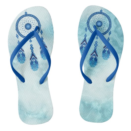 Dreamy Blue Dream Catcher Badesandalen (Fußbett)