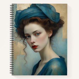 Dreamy Blue Dress und Kopftuch Notizblock