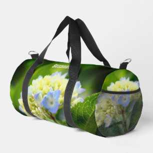 Dreamy Blue Hydrangea Blume Personalisiert Duffle Bag