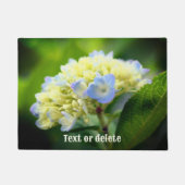 Dreamy Blue Hydrangea Blume Personalisiert Fußmatte (Vorderseite)