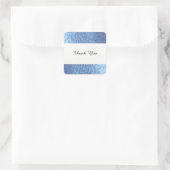 Dreamy Blue Imitats Glitzer Vielen Dank Quadratischer Aufkleber (Tasche)