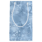 Dreamy Blue Layered Heart Collage Pattern Kleine Geschenktüte (Vorderseite)