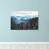 Dreamy Blue Mountains Psalms 121 Zitat Leinwanddruck (Insitu (Holzboden))
