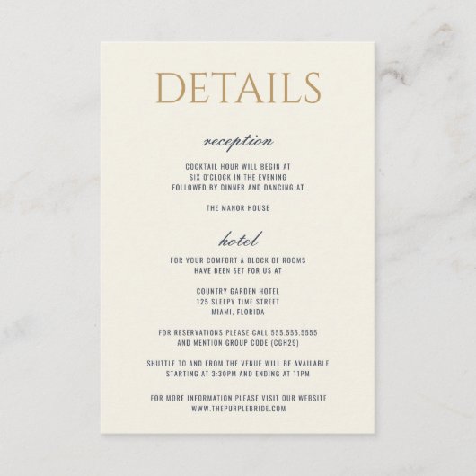 Dreamy Blue Palm Trees Wedding Begleitkarte (Vorderseite)