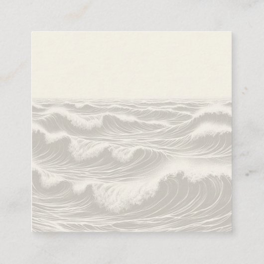 Dreamy Blue Palm Trees Wedding QR Code Begleitkarte (Rückseite)