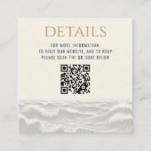 Dreamy Blue Palm Trees Wedding QR Code Begleitkarte (Vorderseite)