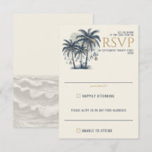 Dreamy Blue Palm Trees Wedding