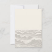 Dreamy Blue Palm Trees Wedding RSVP Karte (Rückseite)