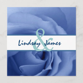 Dreamy Blue Rose Blumenhochzeit Einladung