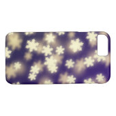 Dreamy Blue Snowflake Bokeh Lights Case-Mate iPhone Hülle (Rückseite (Horizontal))